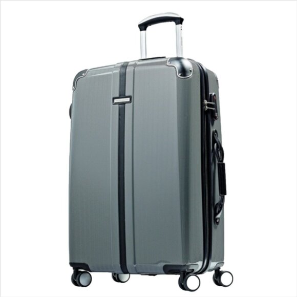 Hartmann Herringbone 26" Hardside Spinner Luggage Black Lightweight